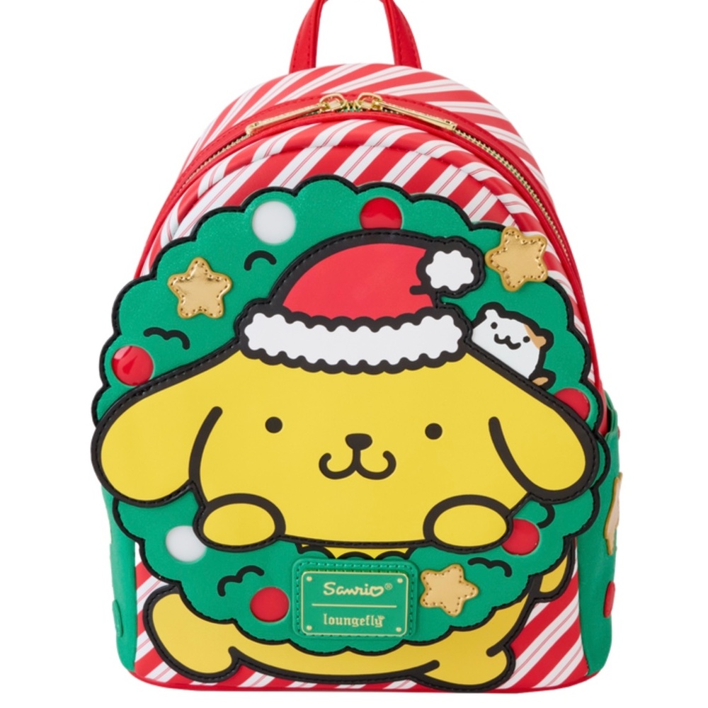 NWT Sanrio PomPomPurin Christmas Mini Backpack and Wallet Set